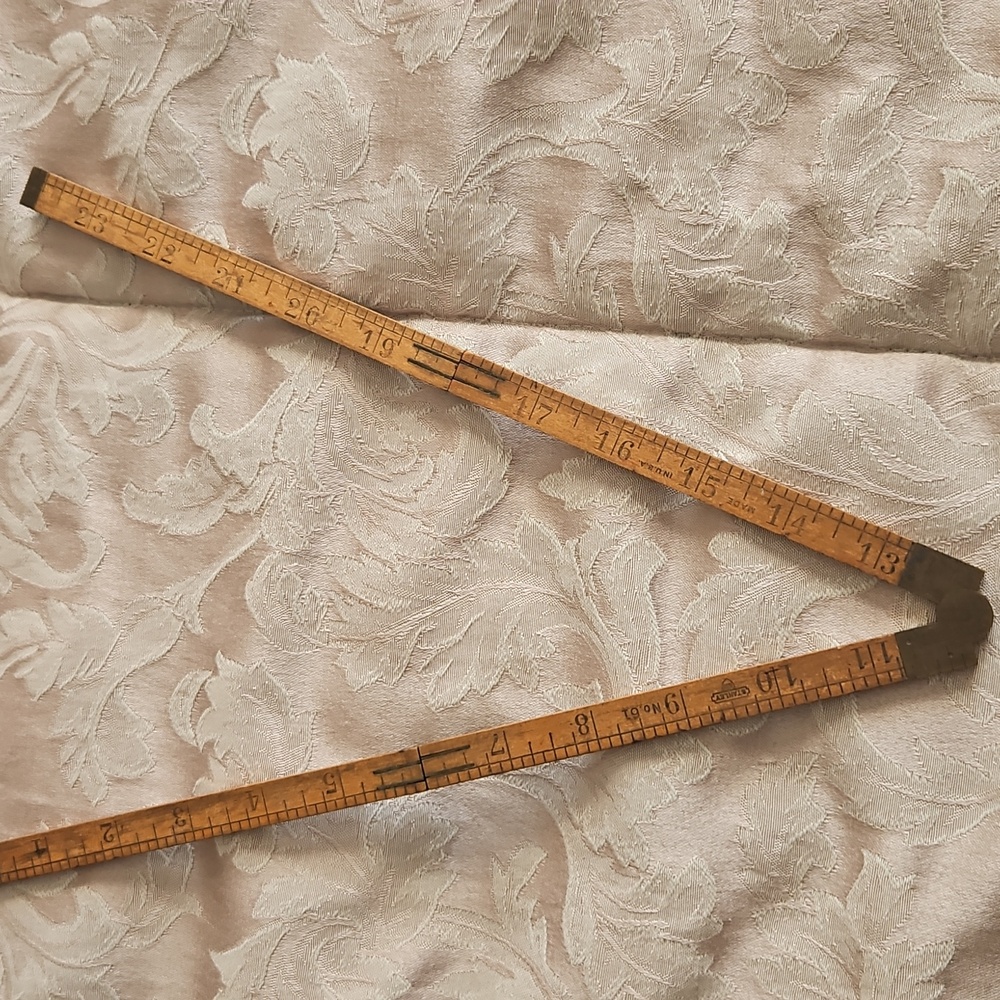 Vtg AmarLite Anaconda & Stanley Wooden Ruler Set - Picture 6 of 14
